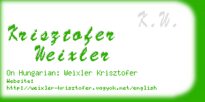 krisztofer weixler business card